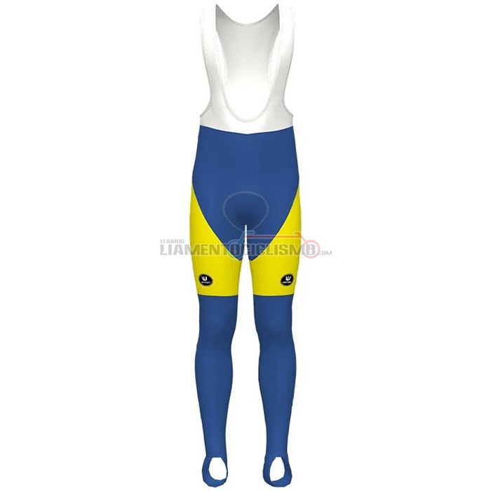 Abbigliamento Ciclismo Sport Vlaanderen Baloise Manica Lunga 2021 Blu Giallo
